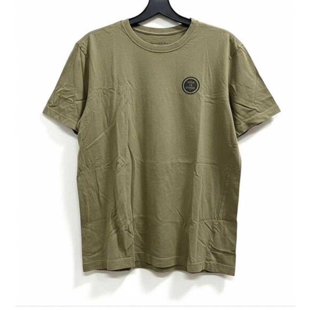 Life is Good “Soak Ot In” Army Green Crusher tee sz M